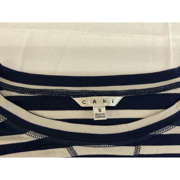 Cabi Women’s Navy & White Striped Tee - Size Small (SKU 0246) - Picture 6 of 10